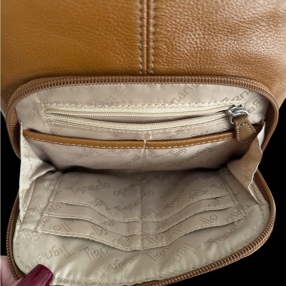 Tignanello Brown Leather Crossbody Bag - Picture 5 of 6